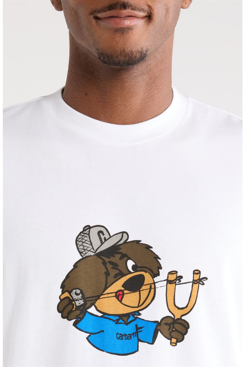 Slingshot Organic Cotton Graphic T-Shirt, Alternate, color, WHITE (HEAVY ENZYME WASH)