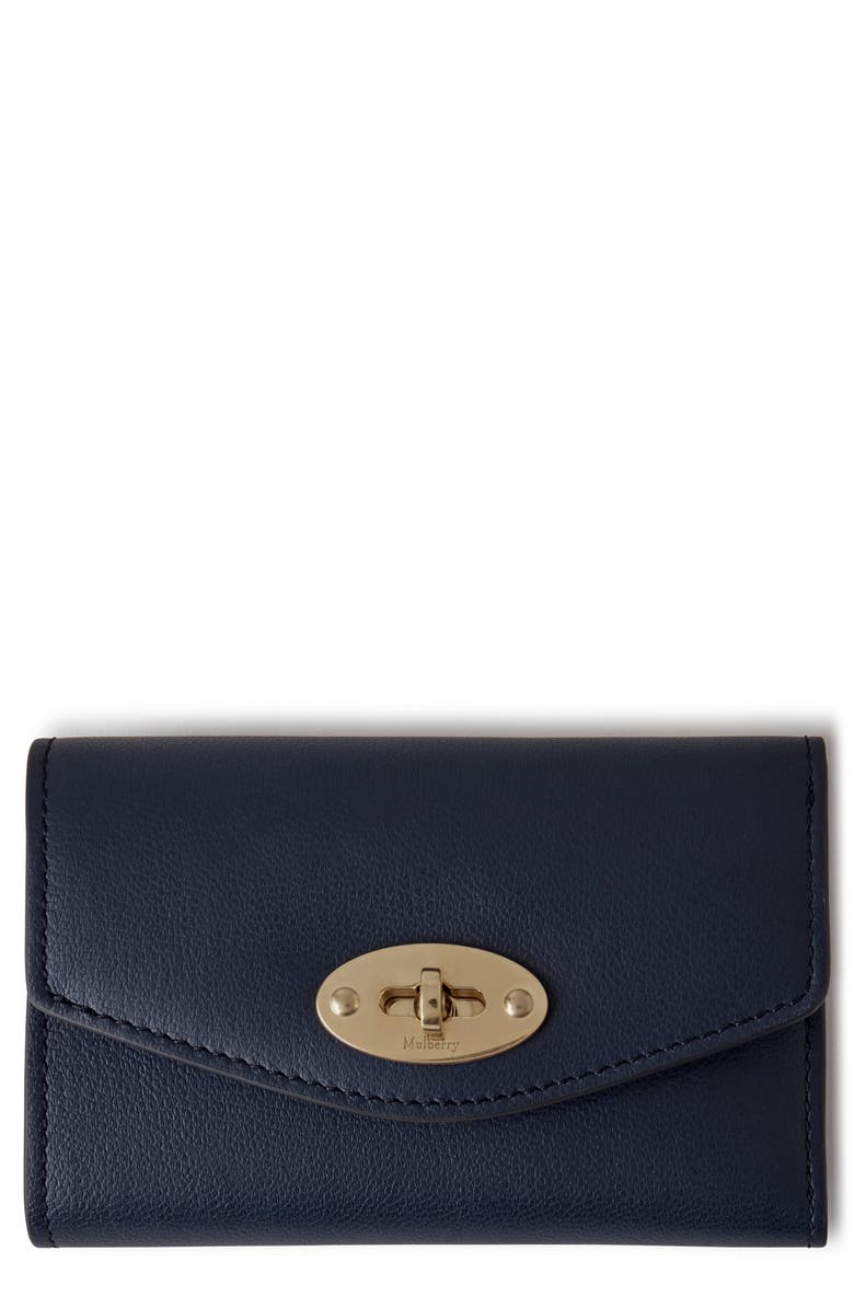Mulberry Darley Leather Trifold Wallet, Main, color, Night Sky