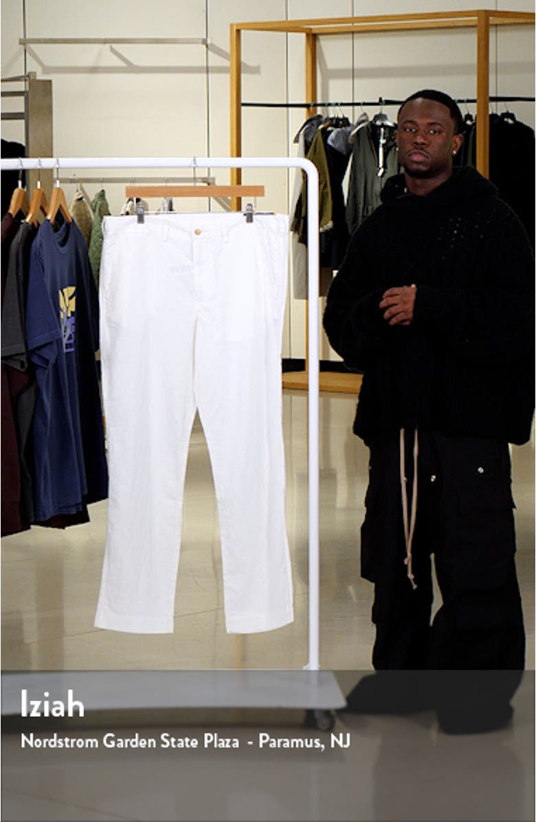 Flat Front Linen & Cotton Pants, sales video thumbnail