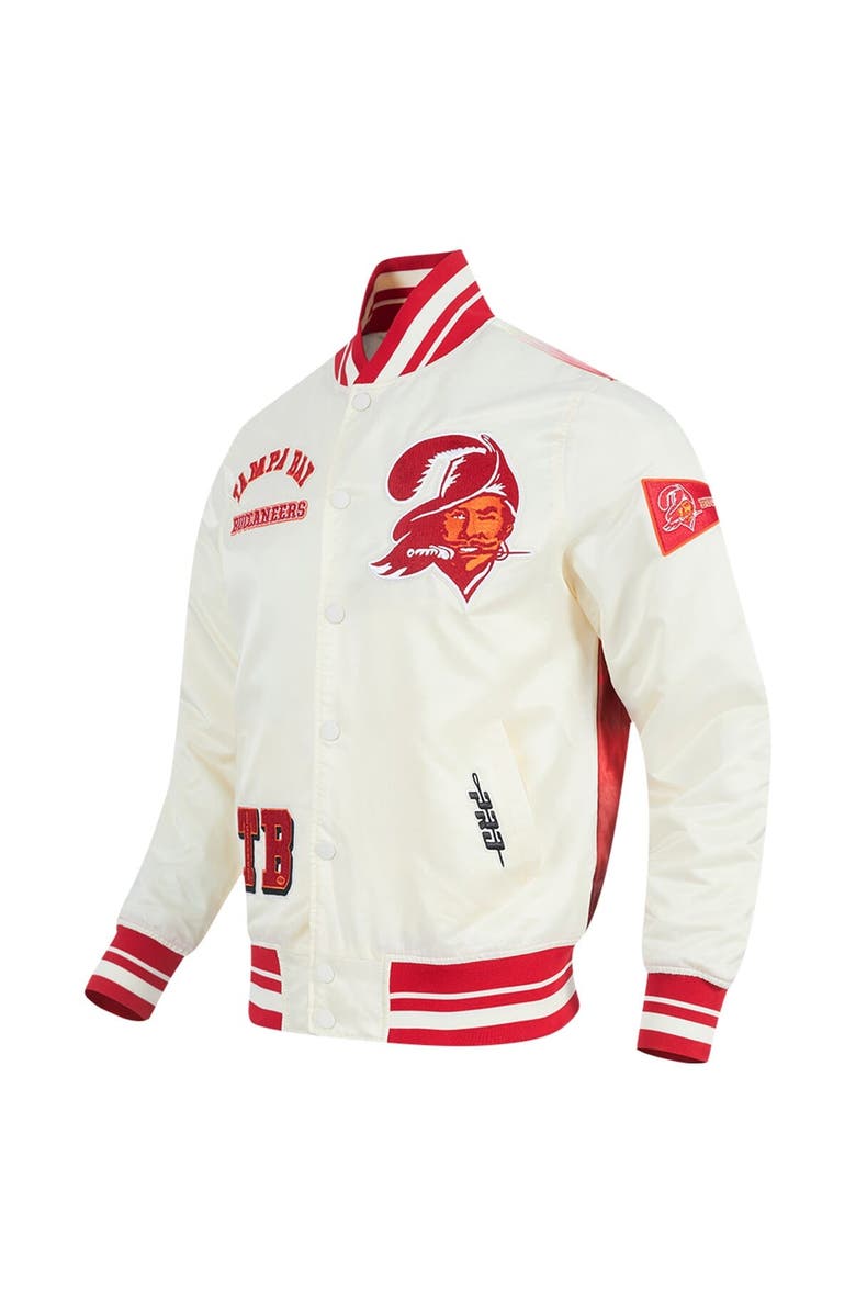 PRO STANDARD Men's Pro Standard Cream Tampa Bay Buccaneers Sublimated Satin Full-Snap Jacket, Alternate, color, Cream