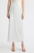 LoveShackFancy Kalo Floral Lace Trim Skirt