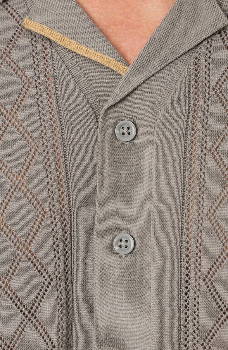 Robert Graham Tambor Short Sleeve Sweater, Alternate, color, Light Grey