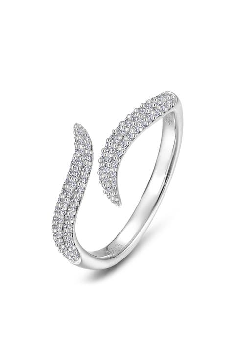 Pavé Simulated Diamond Bypass Ring