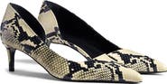 Khaite Jett Snakeskin Embossed Pointed Toe Half d'Orsay Pump