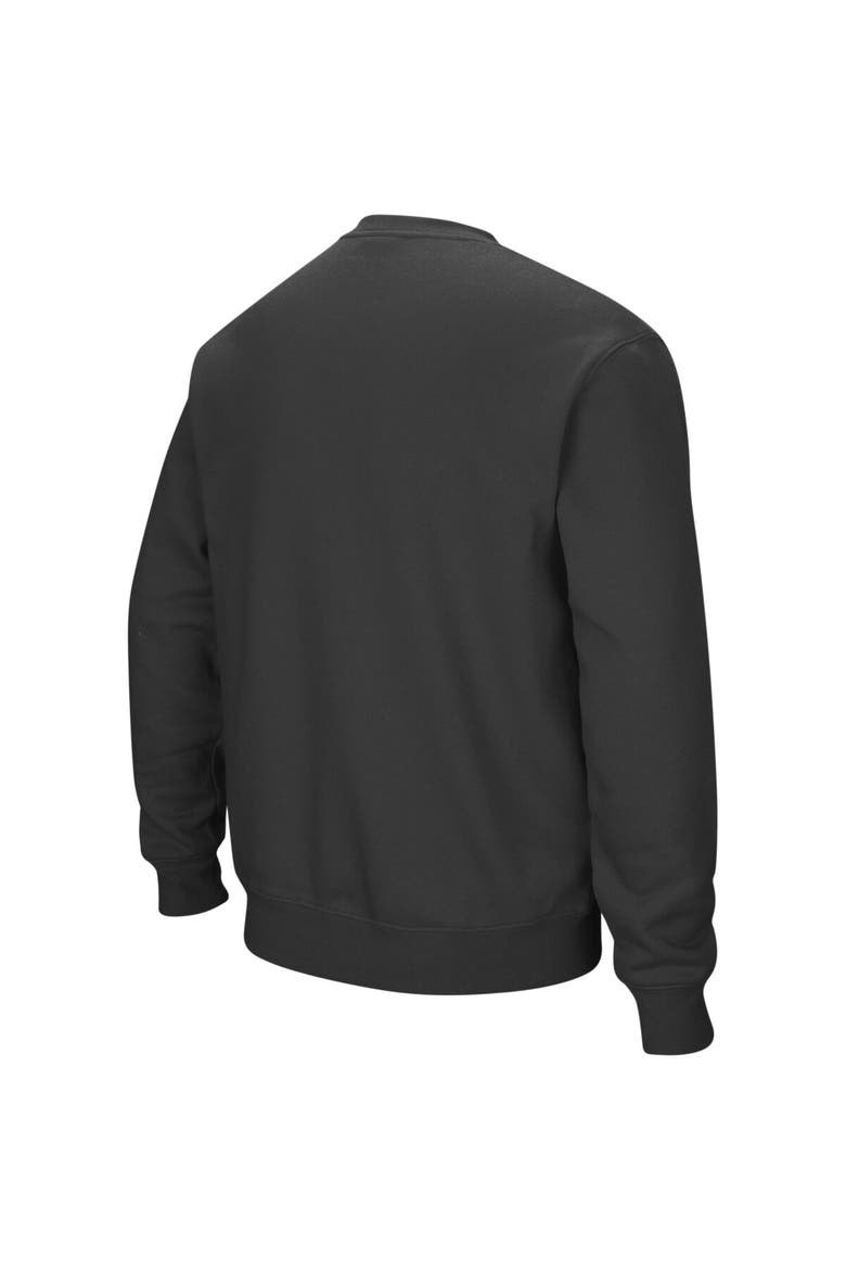 Men's Colosseum Charcoal Stanford Cardinal Arch & Logo Crew Neck Sweatshirt, Alternate, color, Charcoal