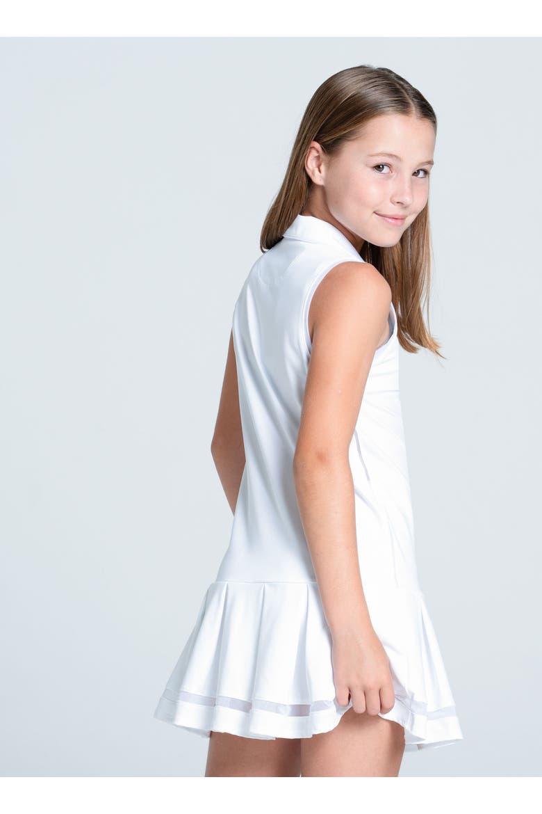 Girls It's A Win Dress, Alternate, color, White