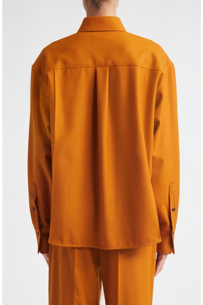 Long Sleeve Crop Button-Up Shirt, Alternate, color, BRONZE
