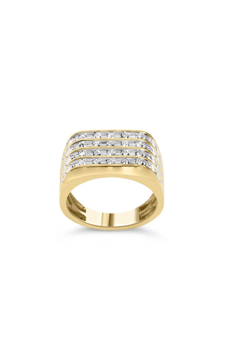 Haus of Brilliance Men's 10K Yellow Gold 1.00 Cttw Diamond Multi Row Ring Band, Main, color, Yellow Gold