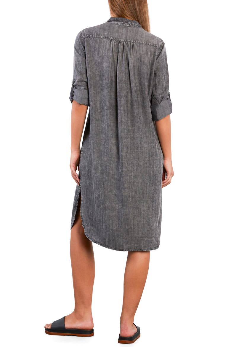 Long Sleeve Denim Shirtdress, Alternate, color, IDEAL GREY