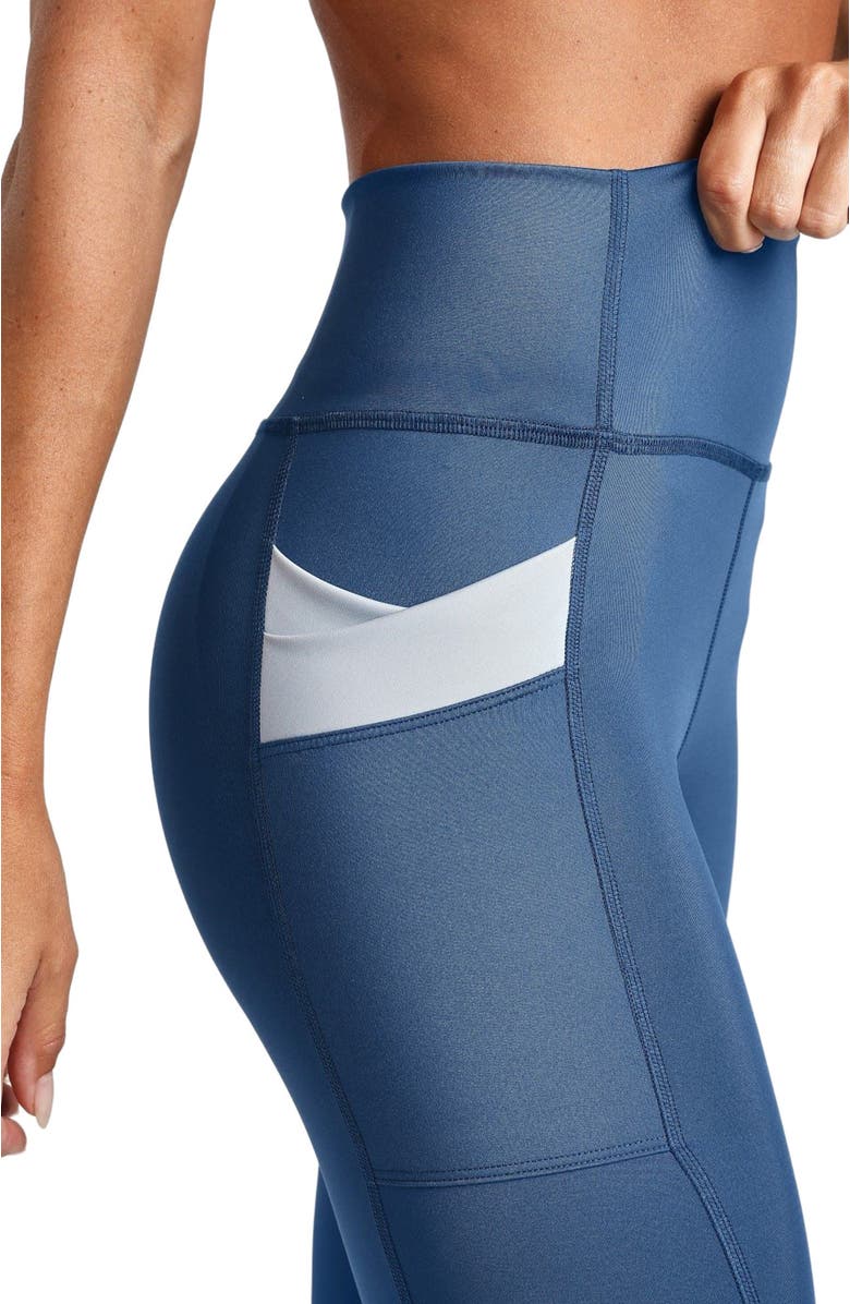 Losano High Rise Criss Cross Pocket Legging, Alternate, color, Midnight/Seamist