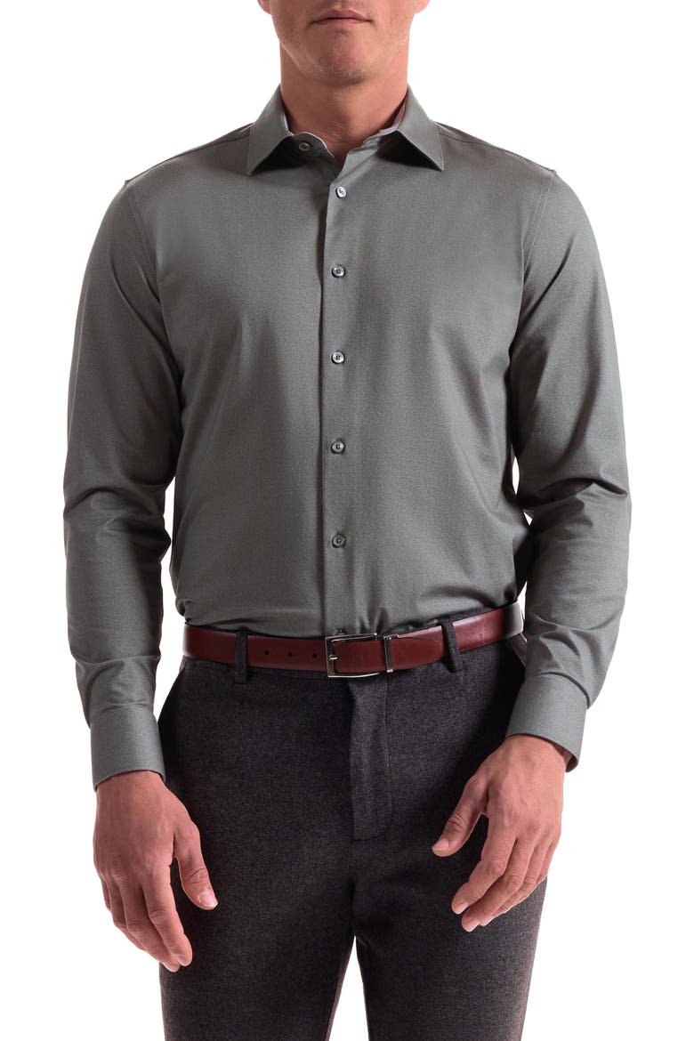 Jimmy OoohCotton® Button-Up Shirt, Main, color, KHAKI