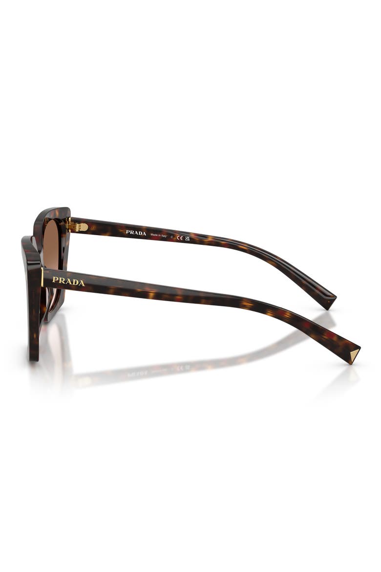 54mm Gradient Square Sunglasses, Alternate, color, ROOT HAVANA / BROWN GRADIENT