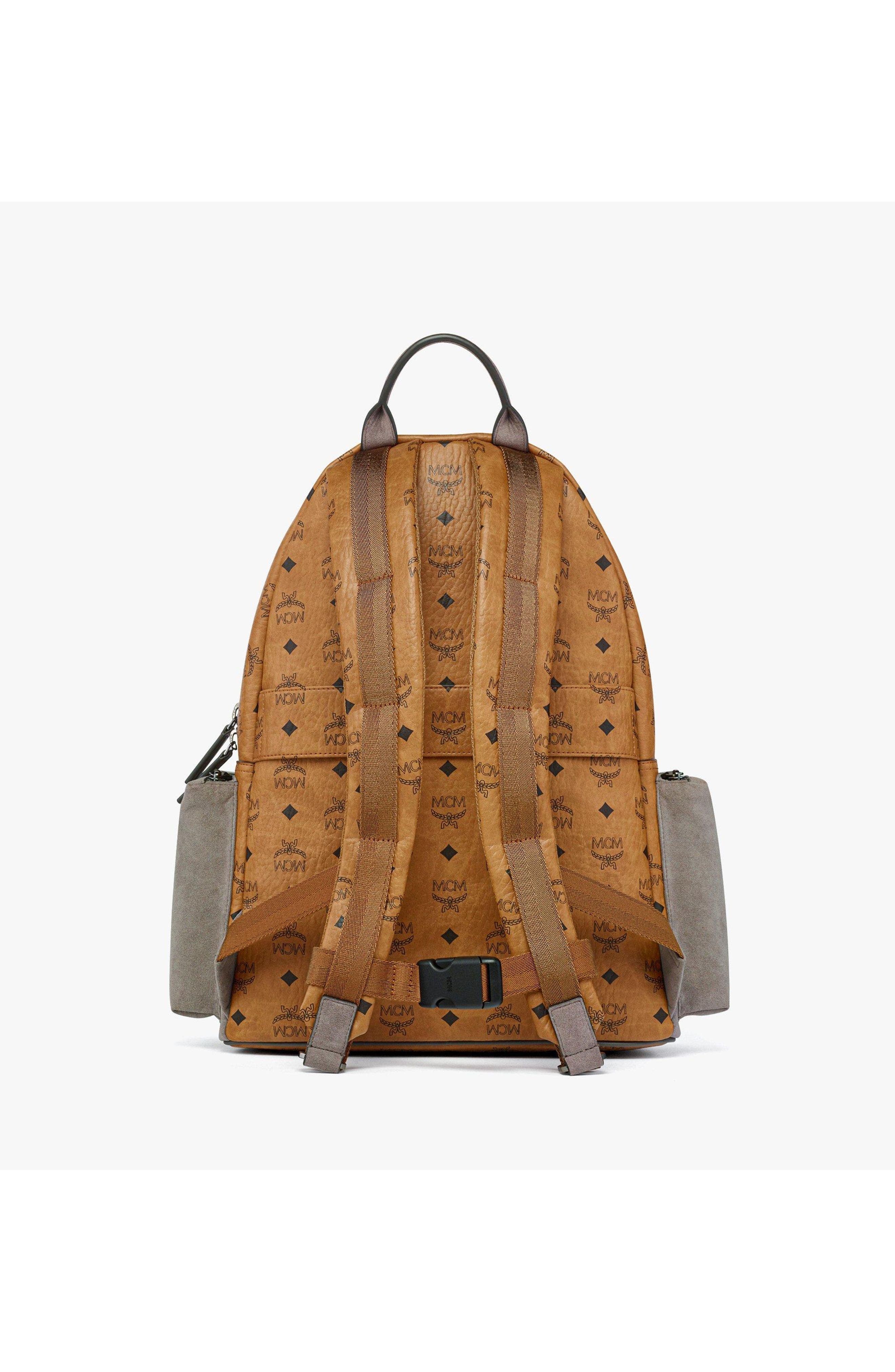 x We The Best Stark Backpack in Visetos and Suede, Alternate, color, Cognac