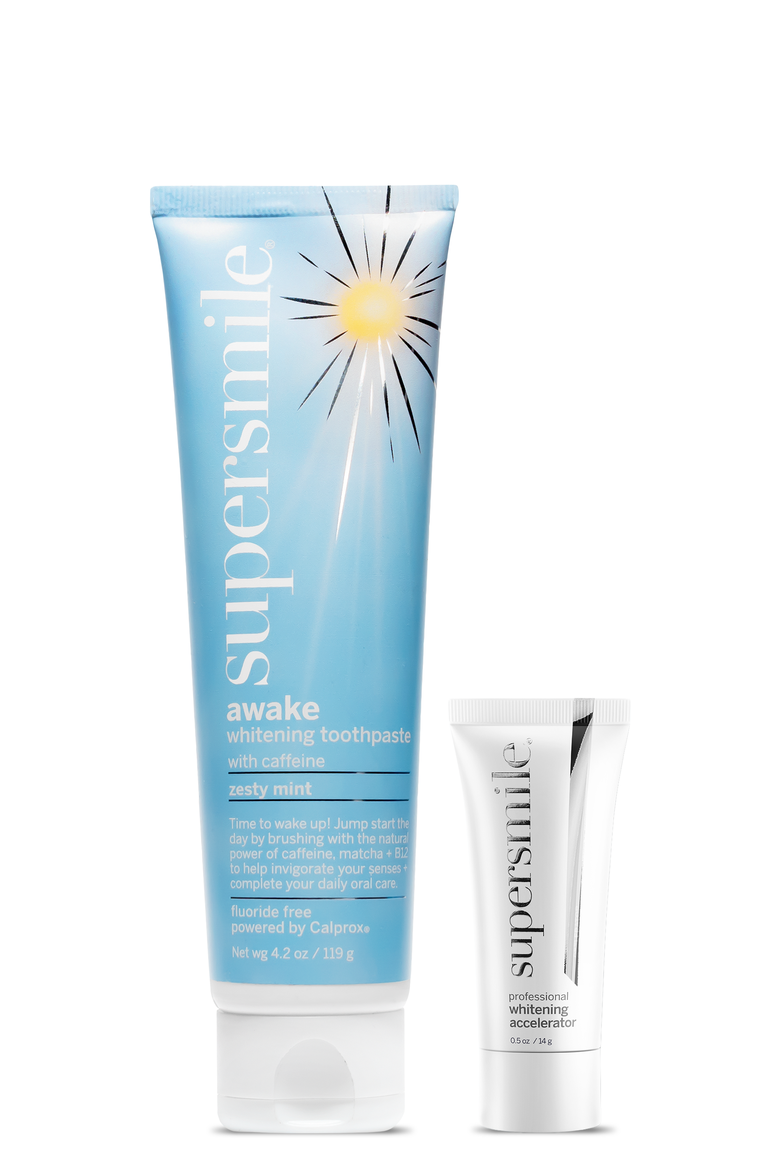 Whitening Toothpaste AWAKE 4.2 oz with Accelerator 0.5 oz, Main, color, Blue