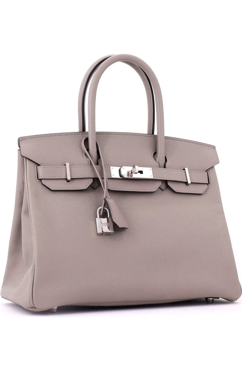 Pre-Owned Hermes Birkin Handbag Grey Epsom with Palladium Hardware 30, Alternate, color, Gris Asphalte
