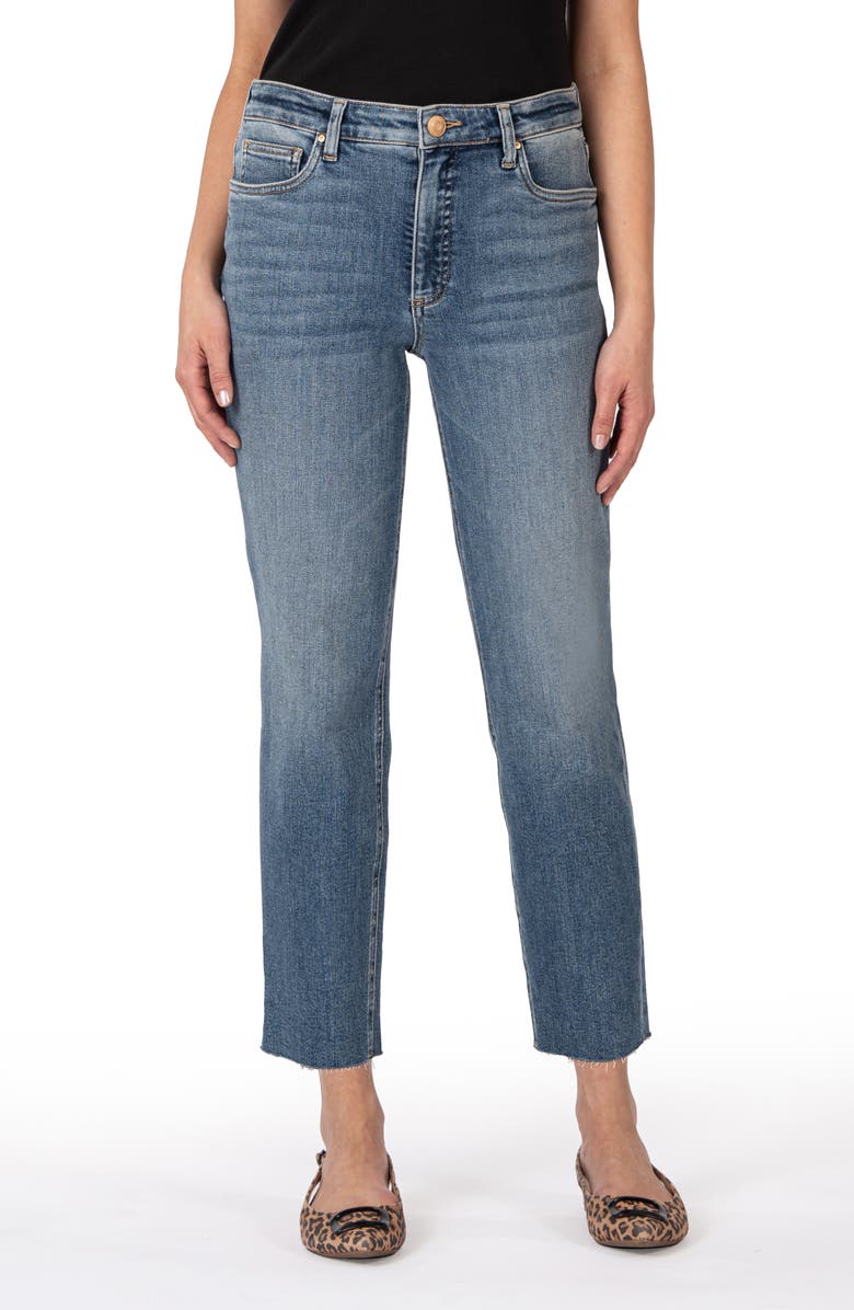 KUT from the Kloth Rachael Fab Ab High Waist Crop Mom Jeans, Main, color, 