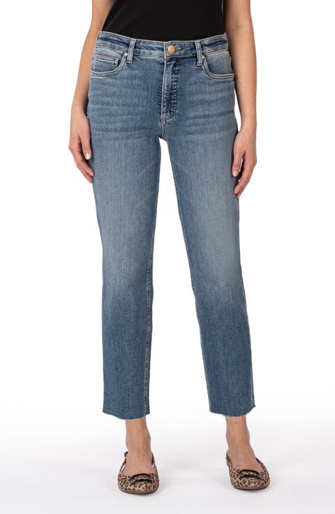 Rachael Fab Ab High Waist Crop Mom Jeans
