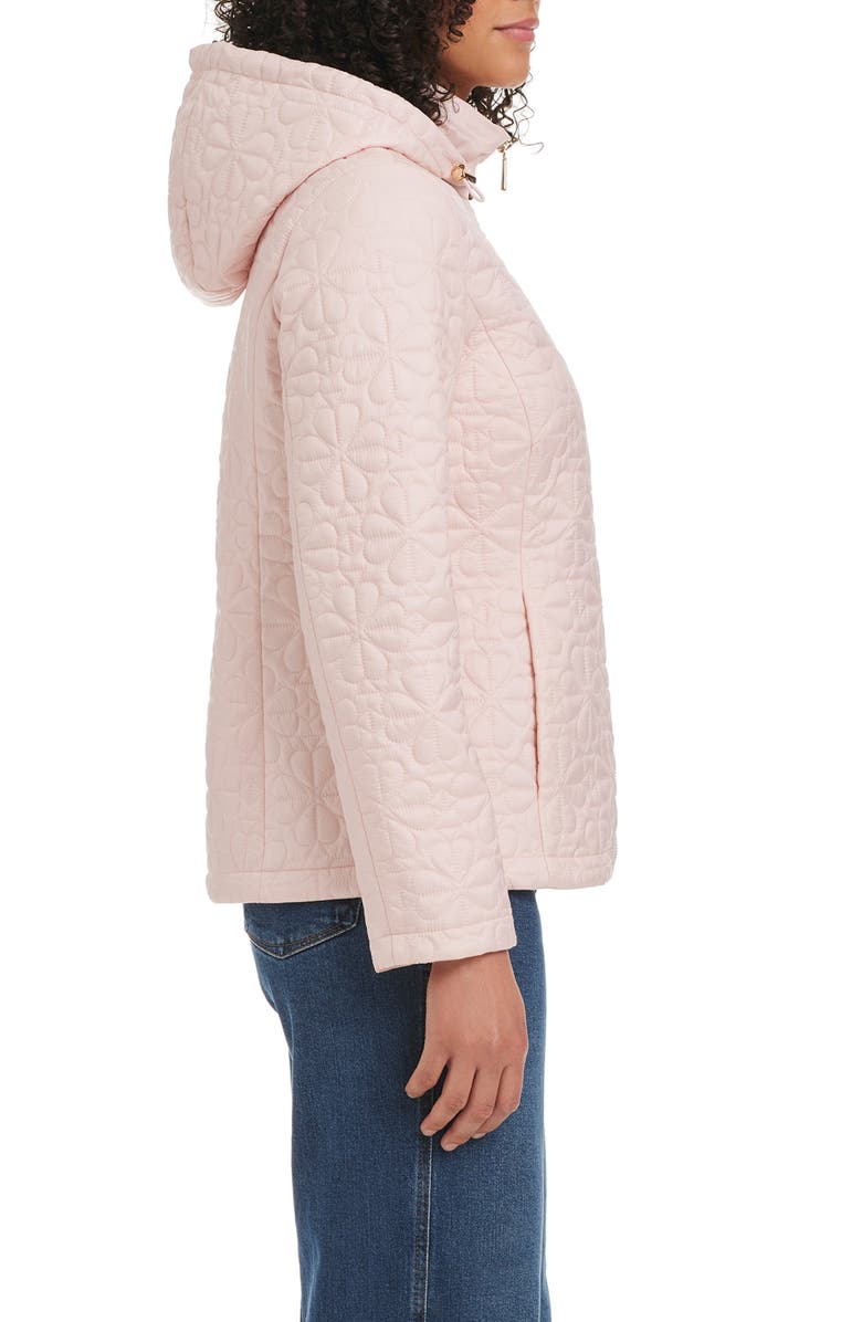 Kate Spade New York short spade flower quilted jacket, Alternate, color, Blush Pink