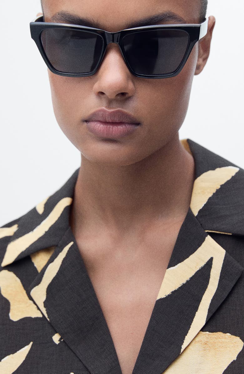 MANGO Printed Short Sleeve Camp Shirt, Alternate, color,