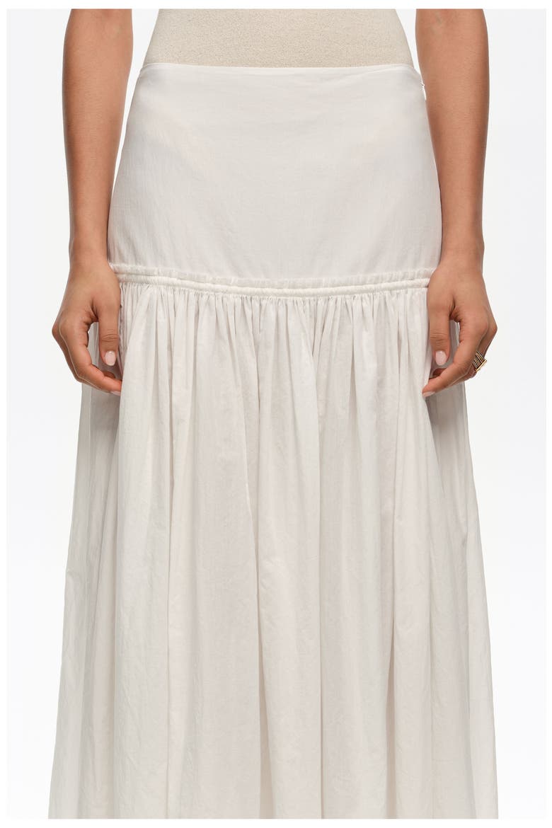 Cotton Flared Skirt, Alternate, color, WHITE