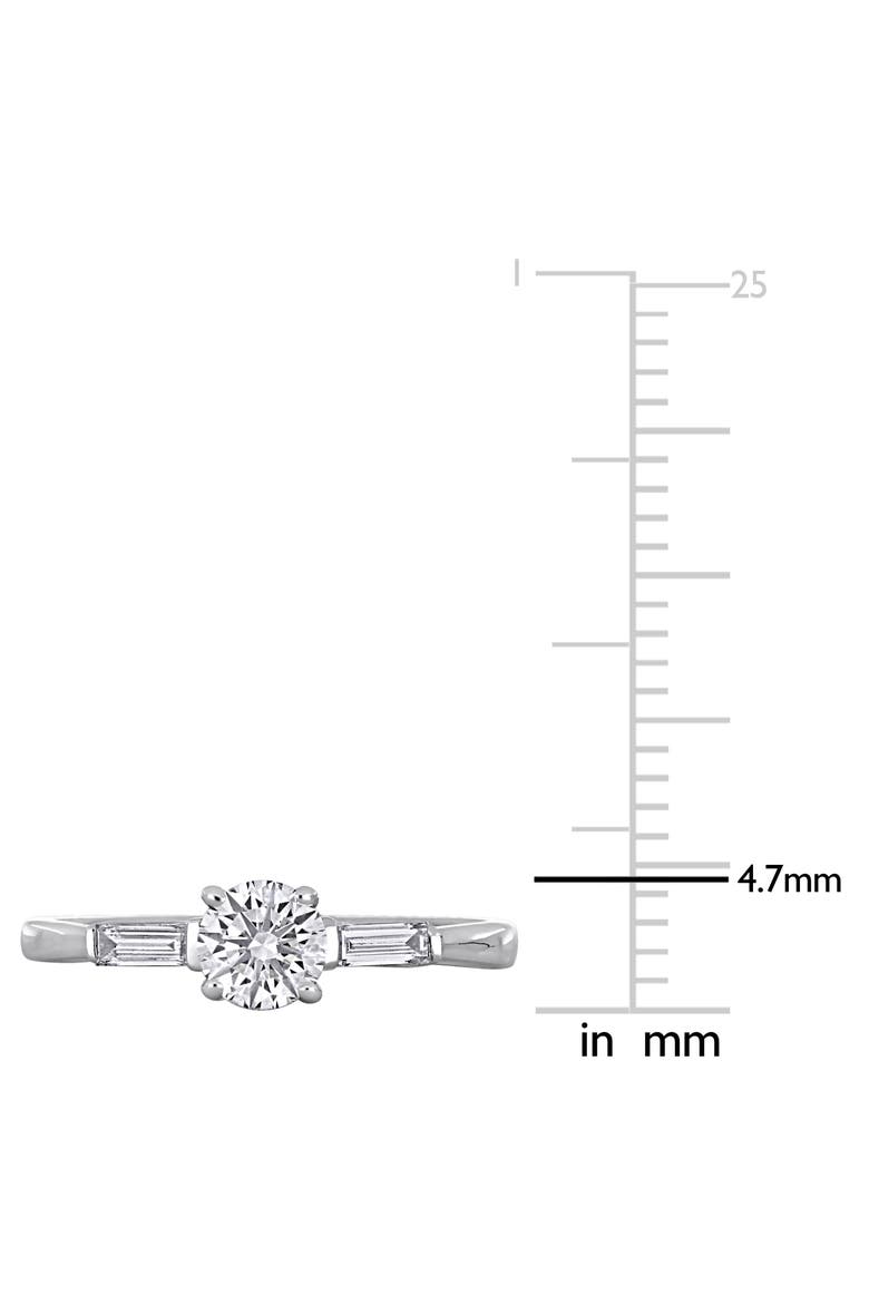 Lab Grown Diamond 3-Stone Engagement Ring 14k, Alternate, color, White Gold