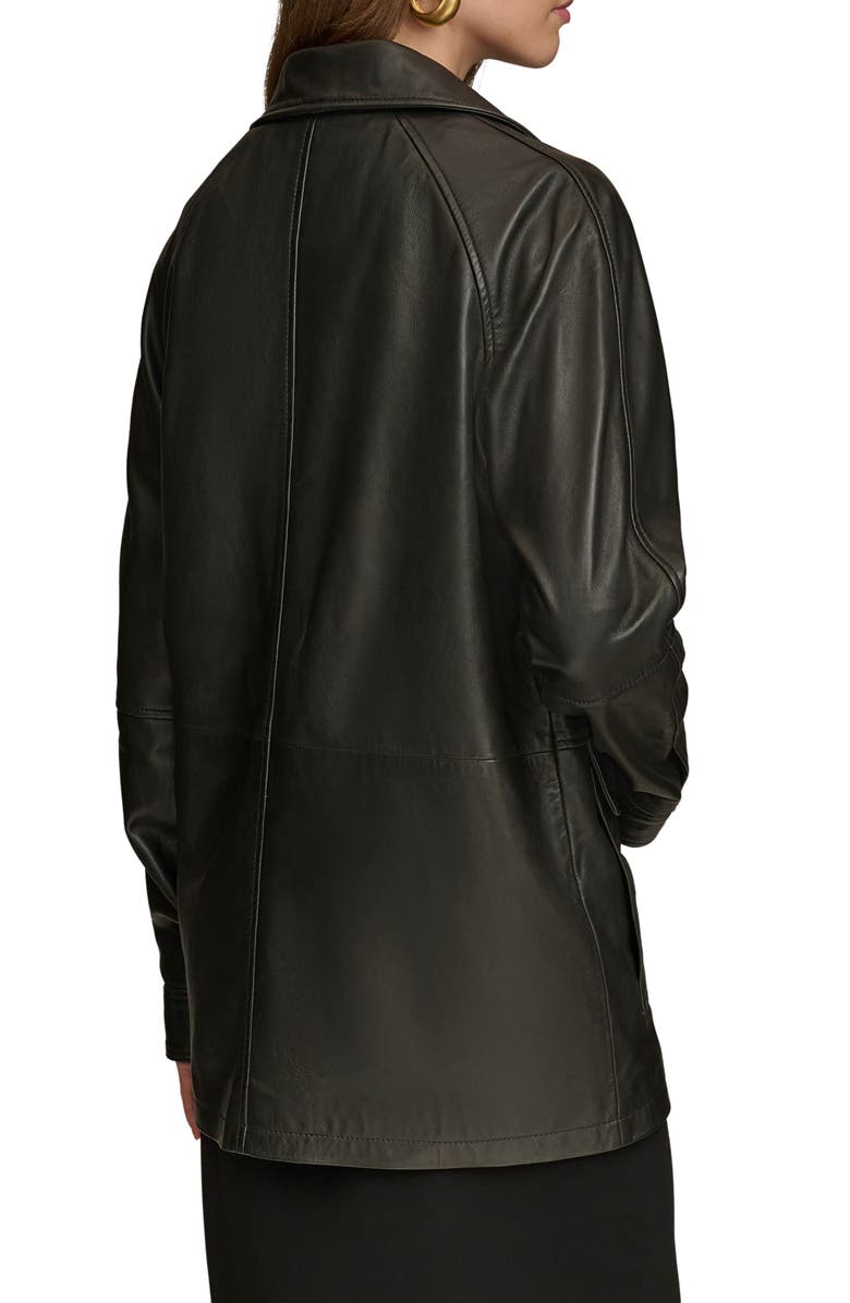 Donna Karan New York Leather Field Jacket, Alternate, color, 
