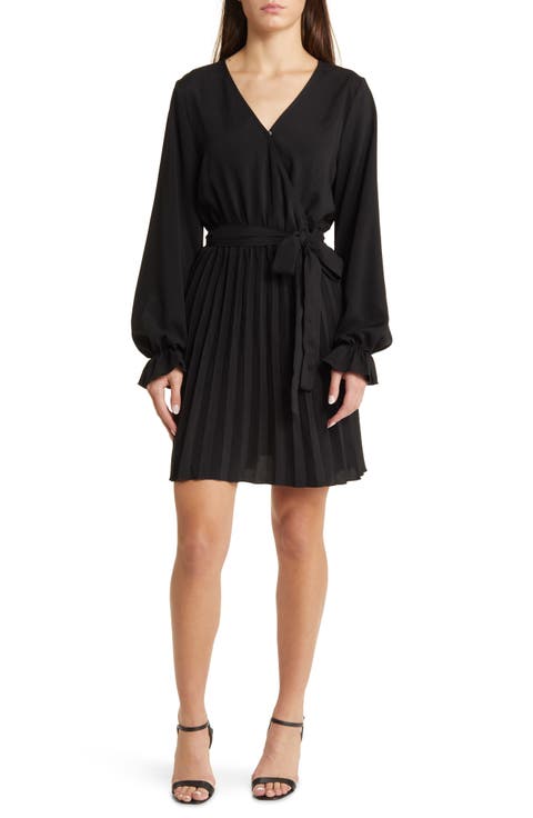 Sienna Long Sleeve Faux Wrap Dress