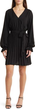 NIKKI LUND Sienna Long Sleeve Faux Wrap Dress