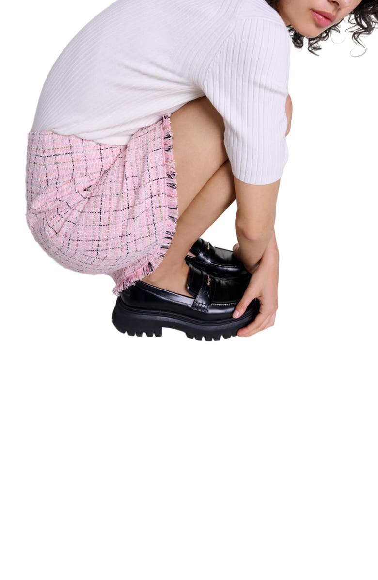 maje Tweed skirt, Alternate, color, 