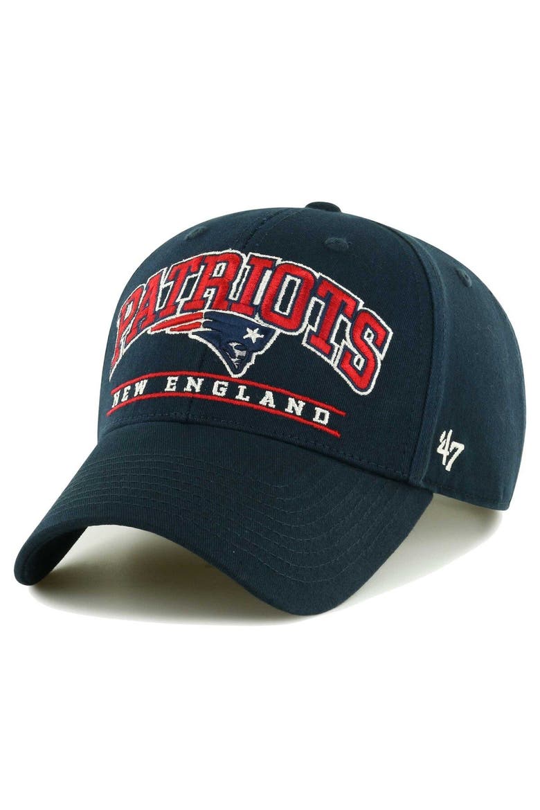 Men's '47 Navy New England Patriots Fletcher MVP Adjustable Hat, Main, color, Navy