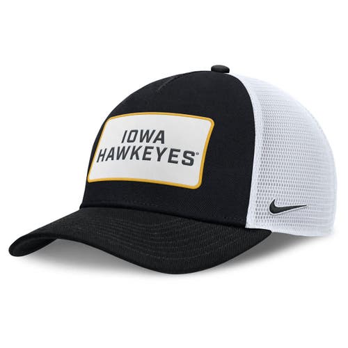 Nike Iowa On-field Rise  Men's College Trucker Adjustable Hat In Black