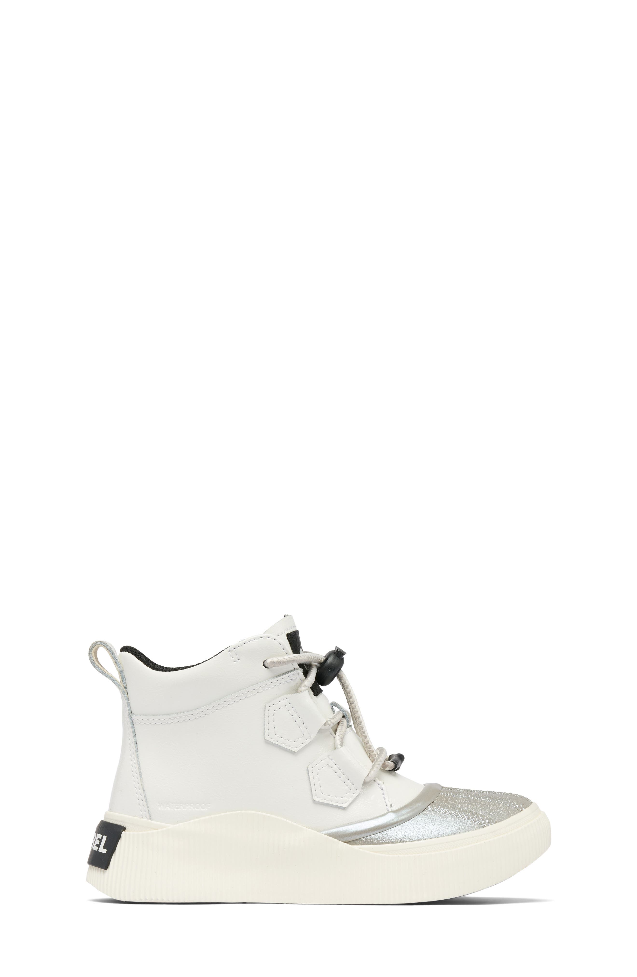 SOREL Kids' Out 'N About Classic Waterproof Boot, Alternate, color, Sea Salt/ Black