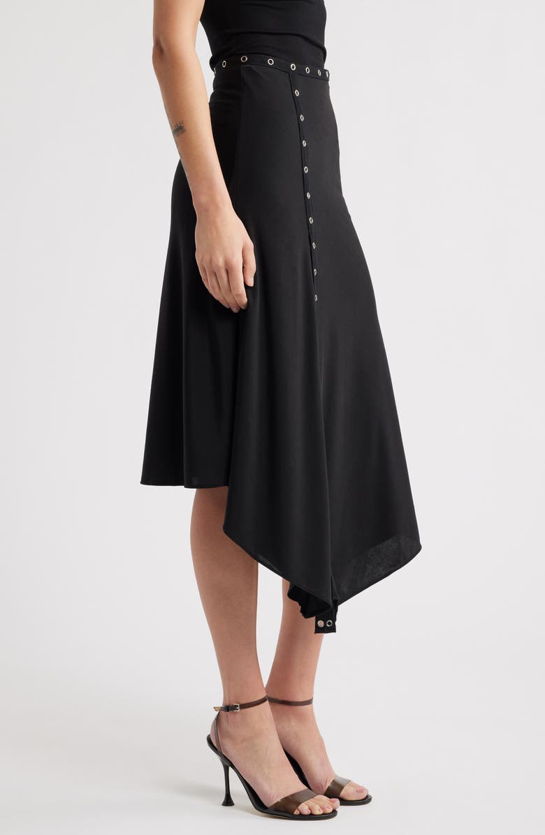 Mistress Rocks Grommet Asymmetric Midi Skirt, Alternate, color,