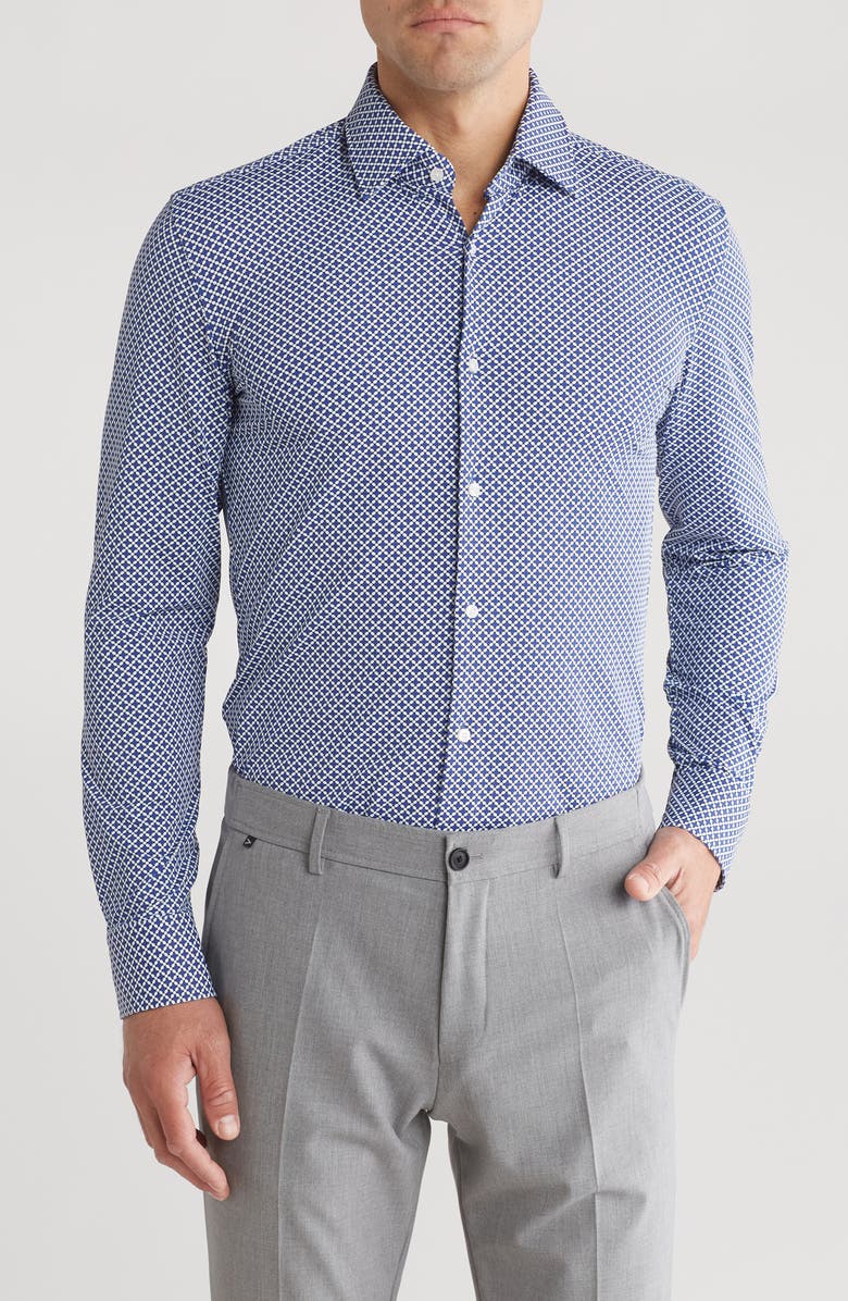 BOSS Hank Kent Geo Dress Shirt, Main, color,