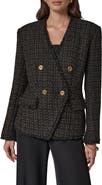 Donna Karan New York Double Breasted Collarless Jacket