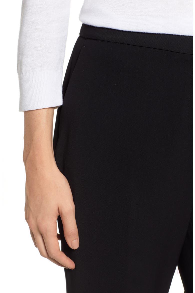 Textured Skinny Ankle Pants, Alternate, color, RICH BLACK