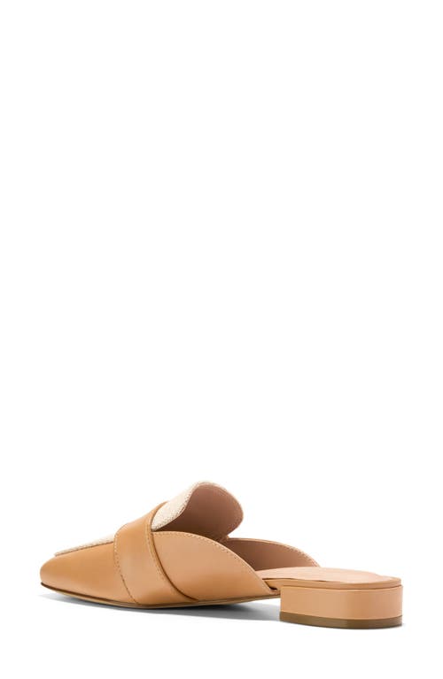 Cole Haan Pasha Mule In Biscuit Leather/ivory Canvas