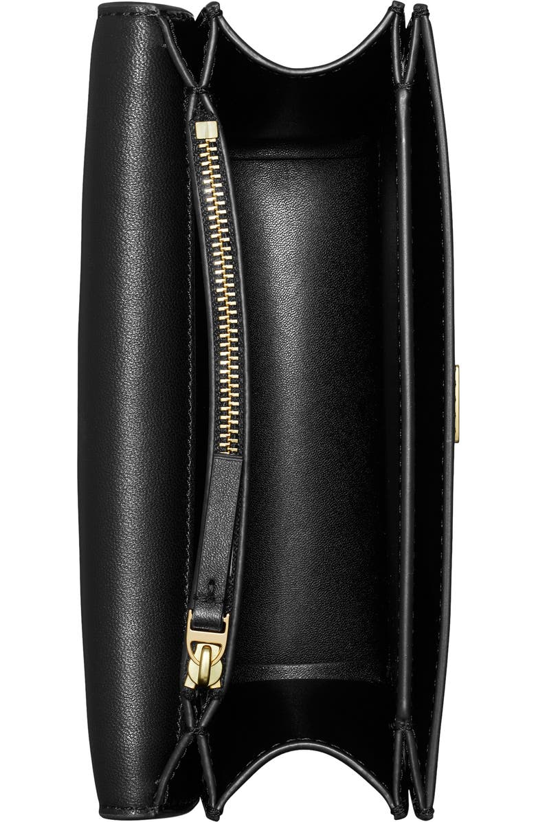 Tory Burch Small Eleanor Pavé Convertible Leather Shoulder Bag, Alternate, color, Black