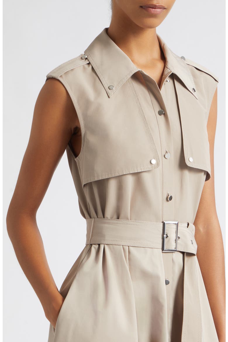 Gail Button Front Midi Dress, Alternate, color, TAUPE