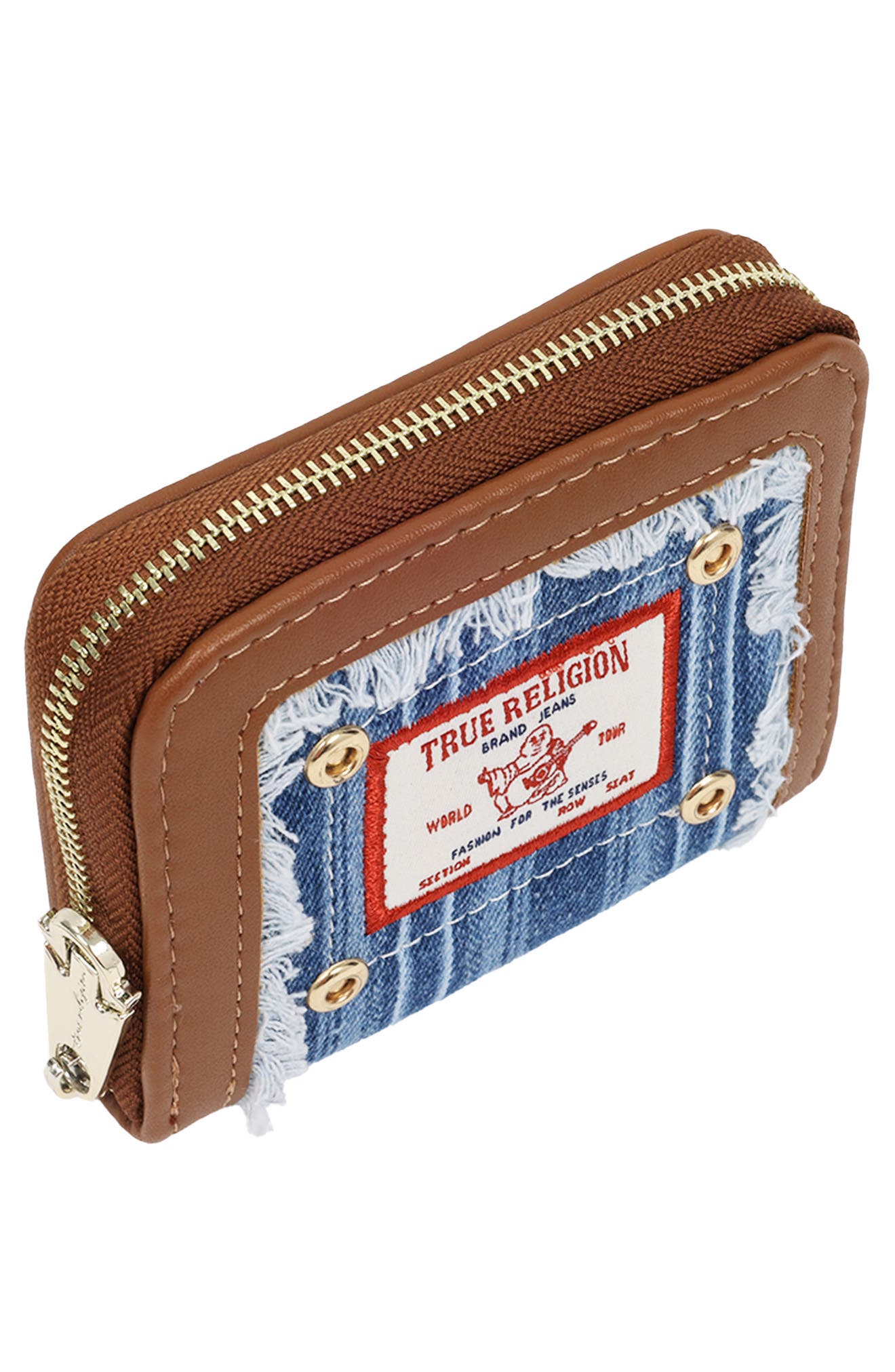 USPA ACCESSORIES Small Frayed Thin Stripe Wallet (Women) | Nordstromrack