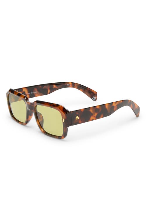 Aire Pluto 53mm Rectangular Sunglasses In Syrup Tort/sage Tint