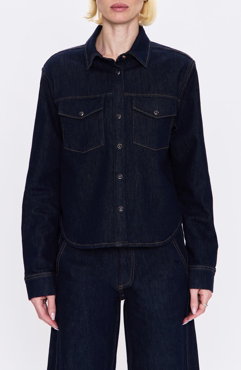 Pistola Thea Denim Shirt Jacket, Main, color, Nightfall