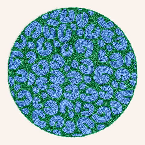 Dadri Beadded Placemat Animal 14 In