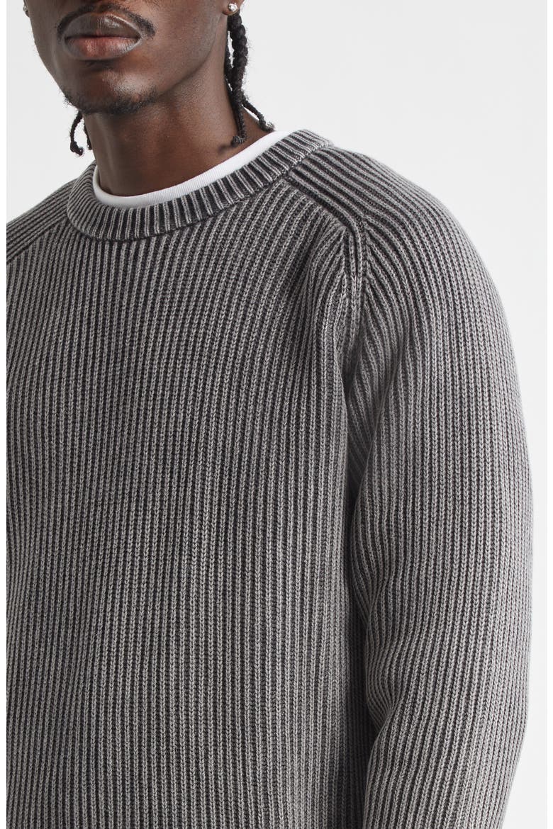 Summer Shaker Stitch Organic Cotton Sweater, Alternate, color, BLACK