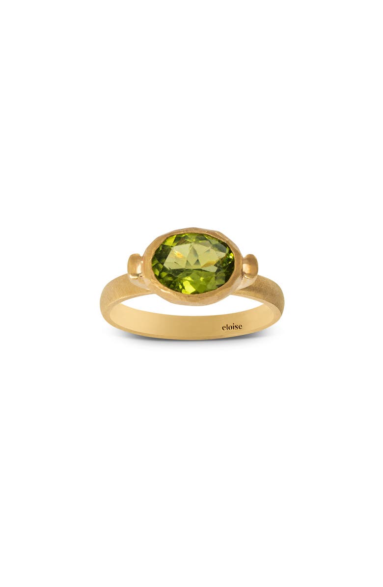 Eloise Jewelry Ellipse Ring with Gemstone, Alternate, color, Green Peridot