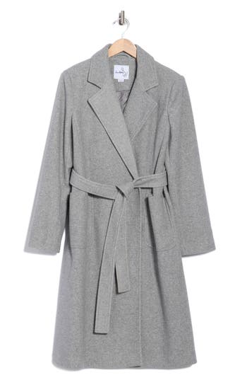 Sam Edelman Patch Pocket Wrap Coat In Gray