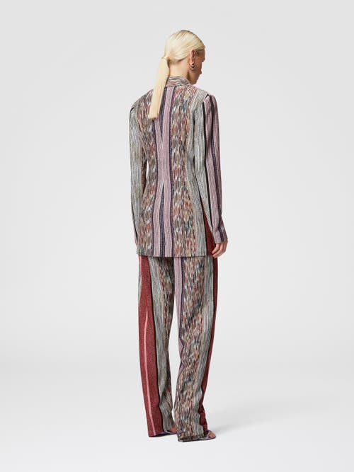 Missoni Langer Blazer Aus Gestreifter Lamé-viskose In Multicoloured