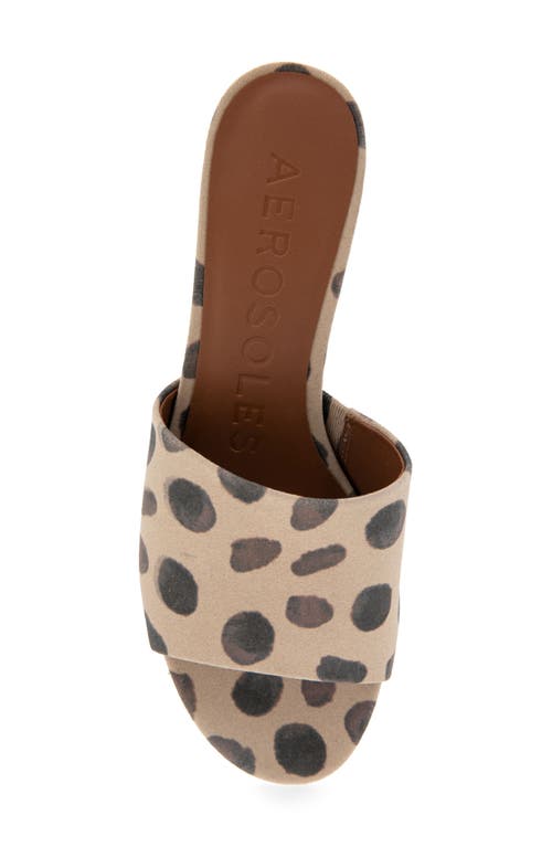 Shop Aerosoles Como Slide Sandal In Natural Faux Suede