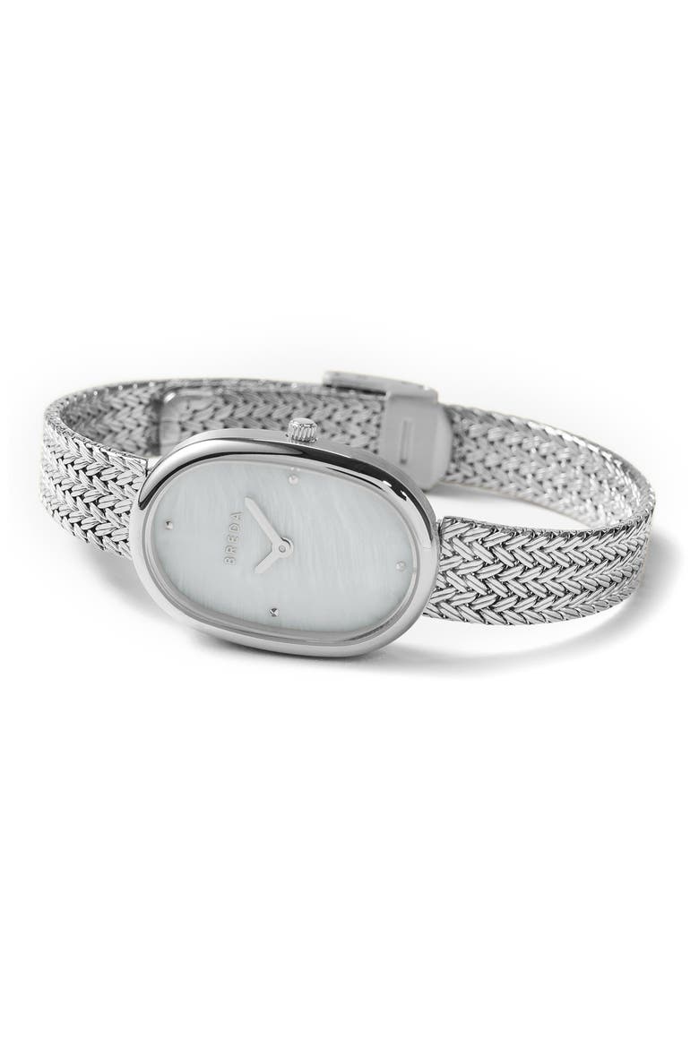Jane Mesh Strap Watch, 23mm, Alternate, color, SILVER