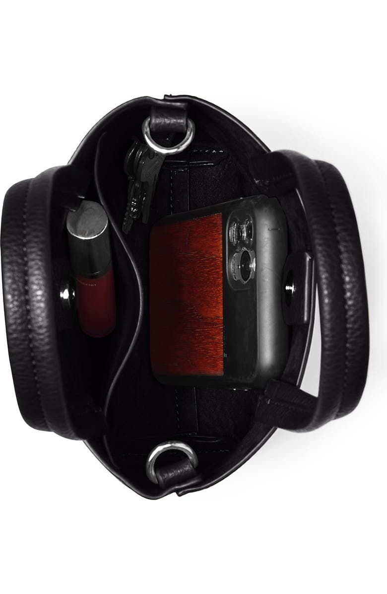 Lands' End Faux Leather Crossbody Bag, Alternate, color, Black